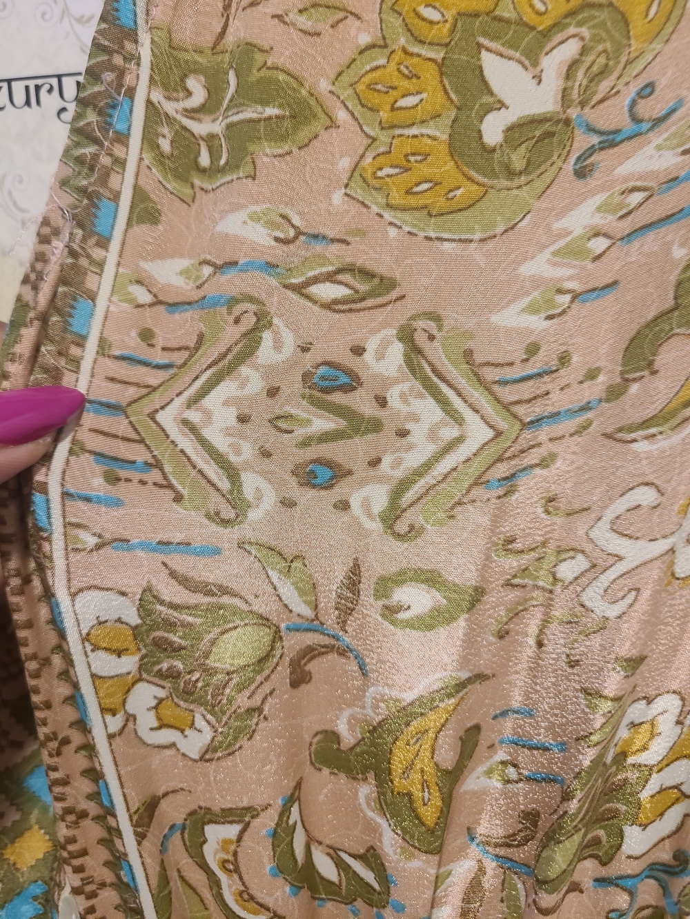 Bohemian Tiered Maxi Dress in Mustard Floral - Picture 3 of 5